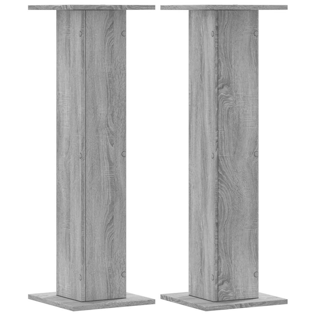 højtalerstativer 2stk. 30x30x95cm konstrueret træ grå sonoma-eg