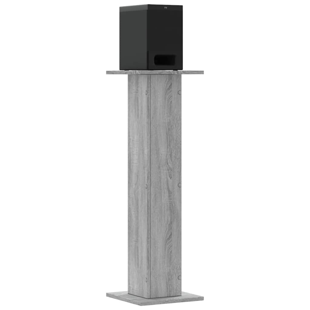 højtalerstativer 2stk. 30x30x95cm konstrueret træ grå sonoma-eg