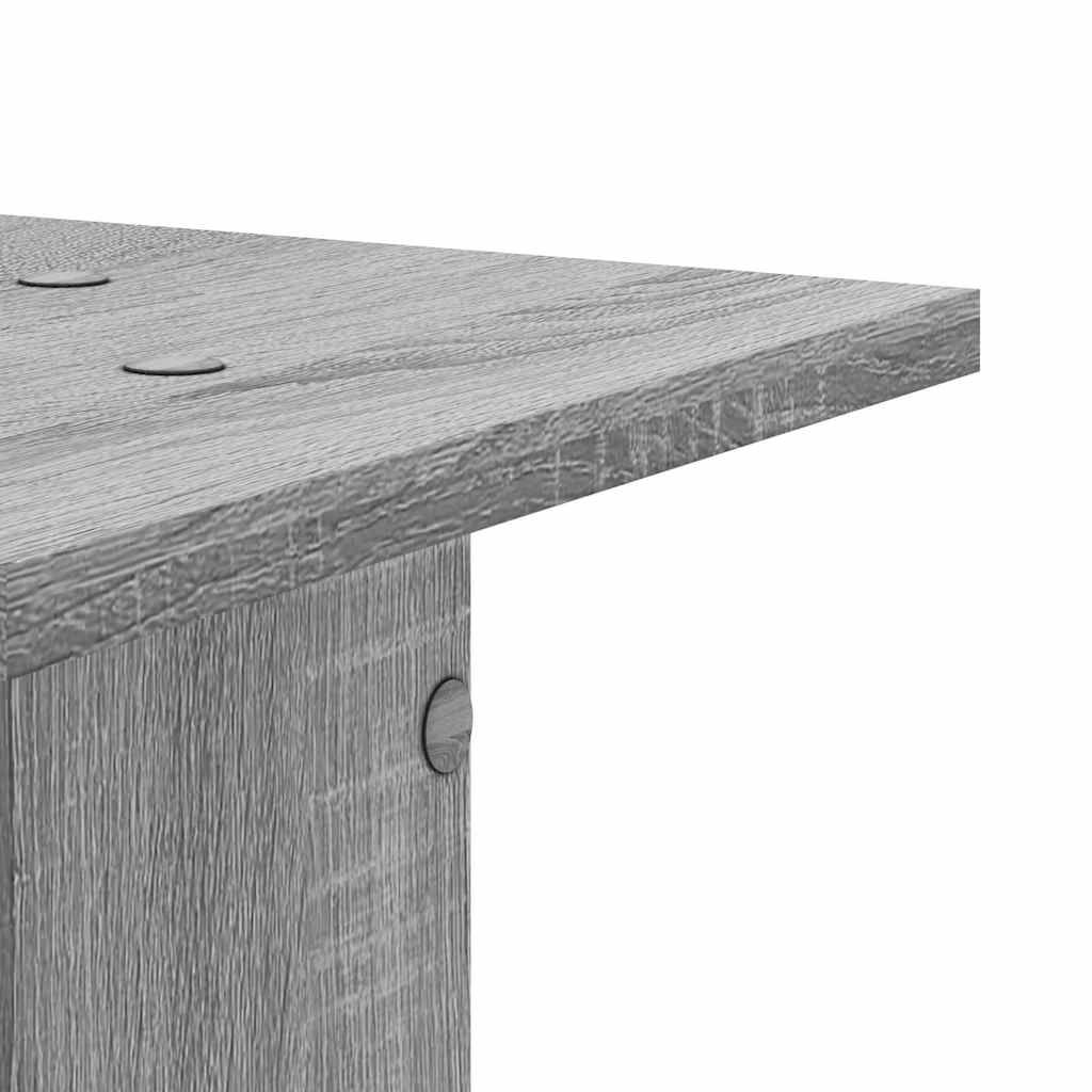 højtalerstativer 2stk. 30x30x95cm konstrueret træ grå sonoma-eg