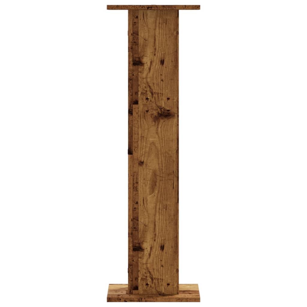 højtalerstativer 2 stk. 30x30x95 cm konstrueret træ antikt træ