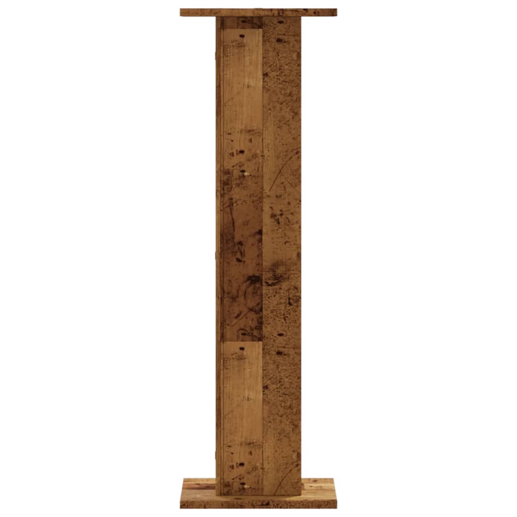 højtalerstativer 2 stk. 30x30x95 cm konstrueret træ antikt træ