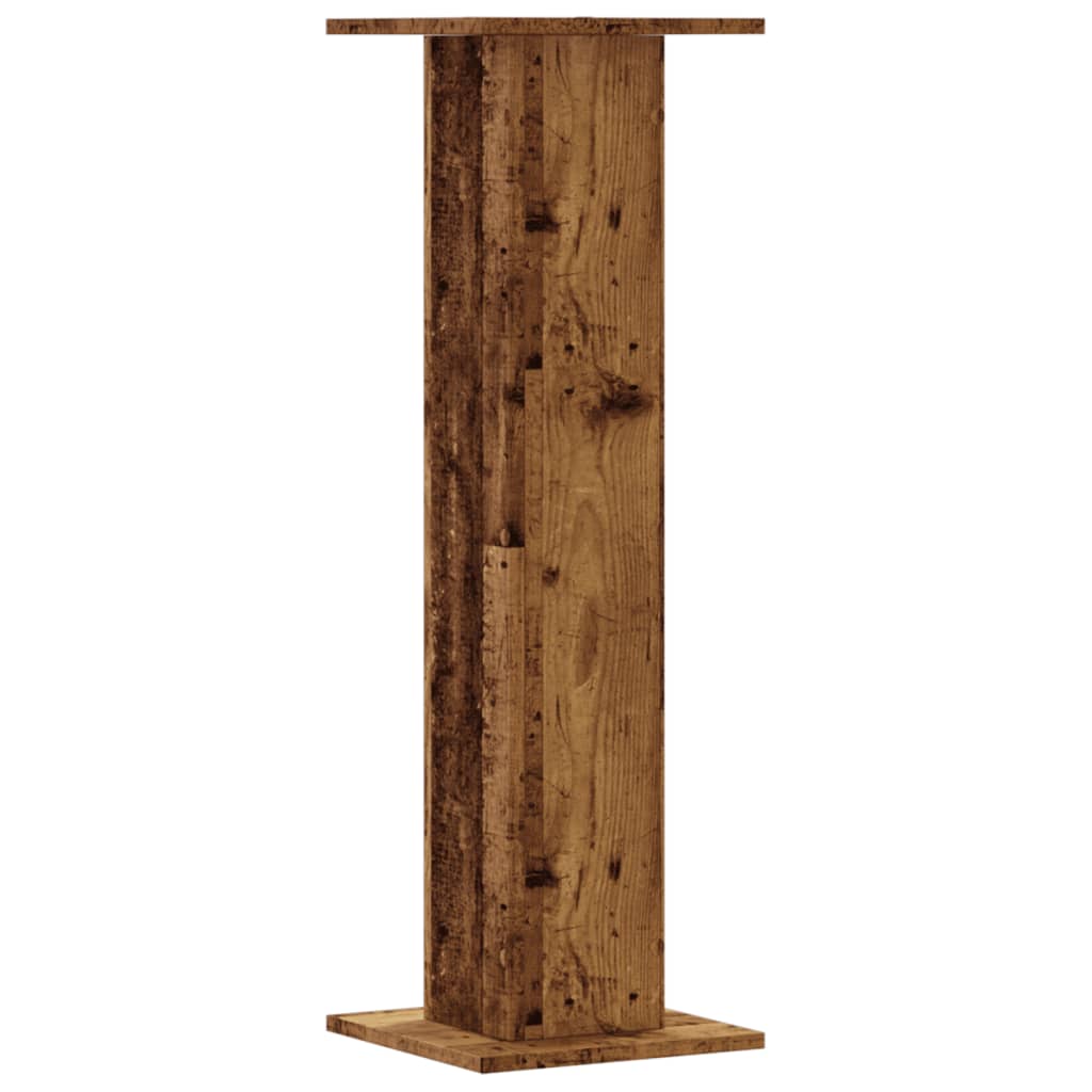 højtalerstativer 2 stk. 30x30x95 cm konstrueret træ antikt træ