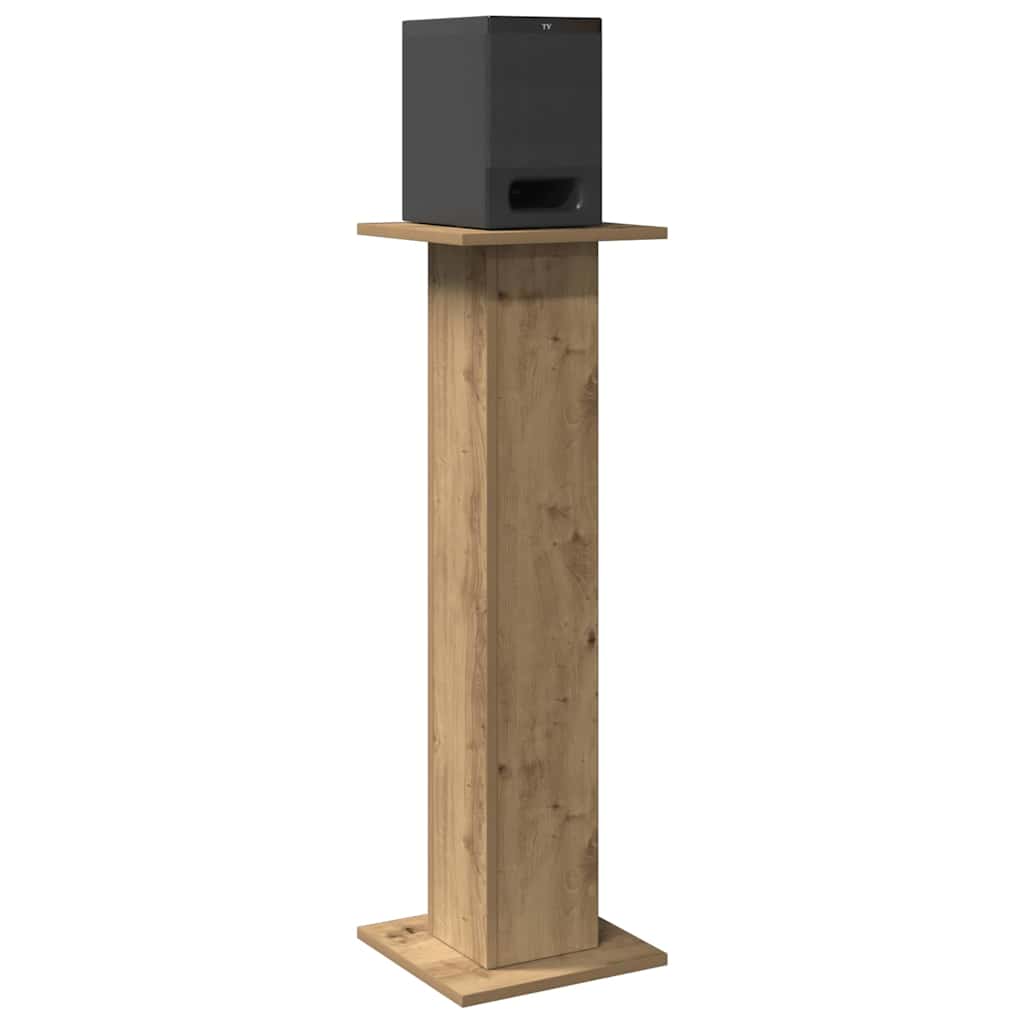 højtalerstativer 2stk. 30x30x95cm konstrueret træ egetræsfarve
