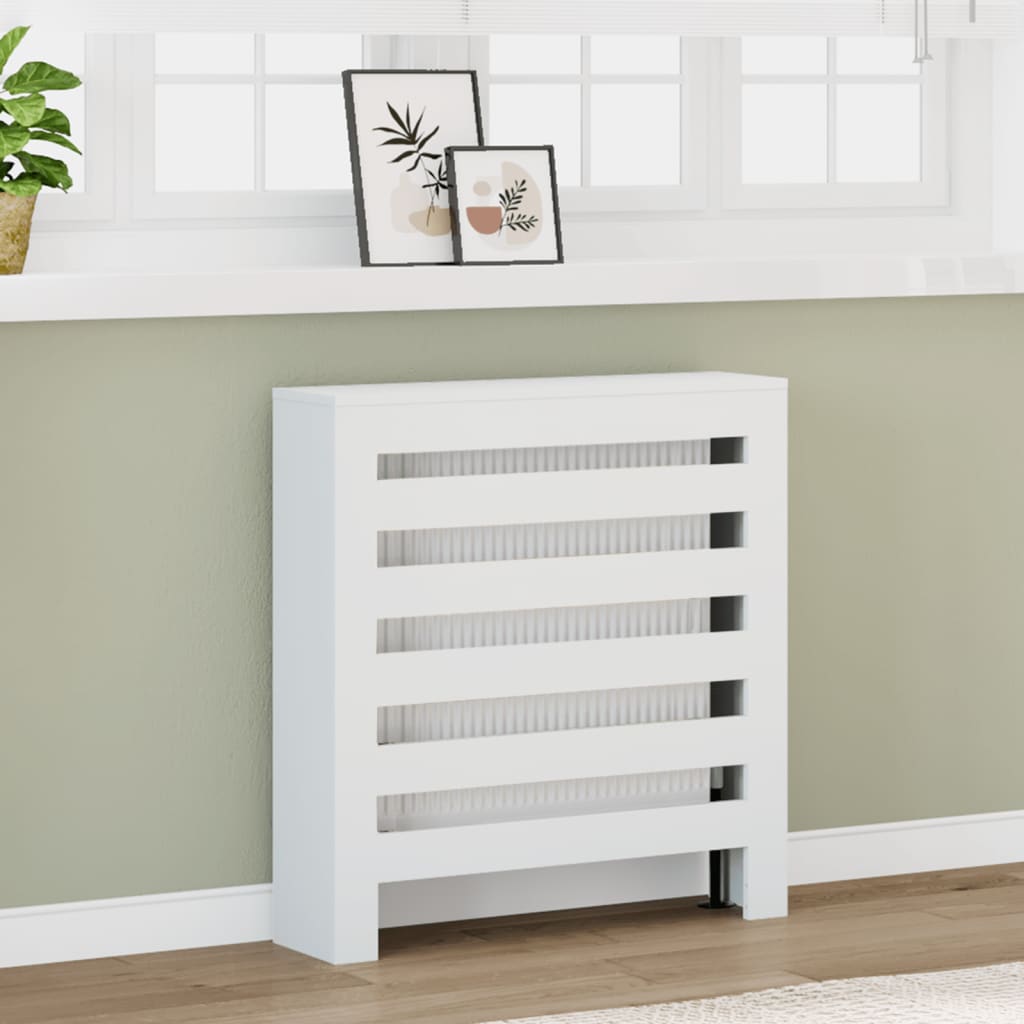 radiatorskjuler 78x20x82 cm konstrueret træ hvid