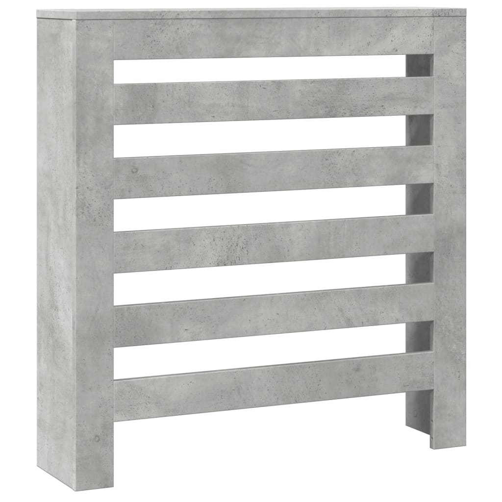 radiatorskjuler 78x20x82 cm konstrueret træ betongrå