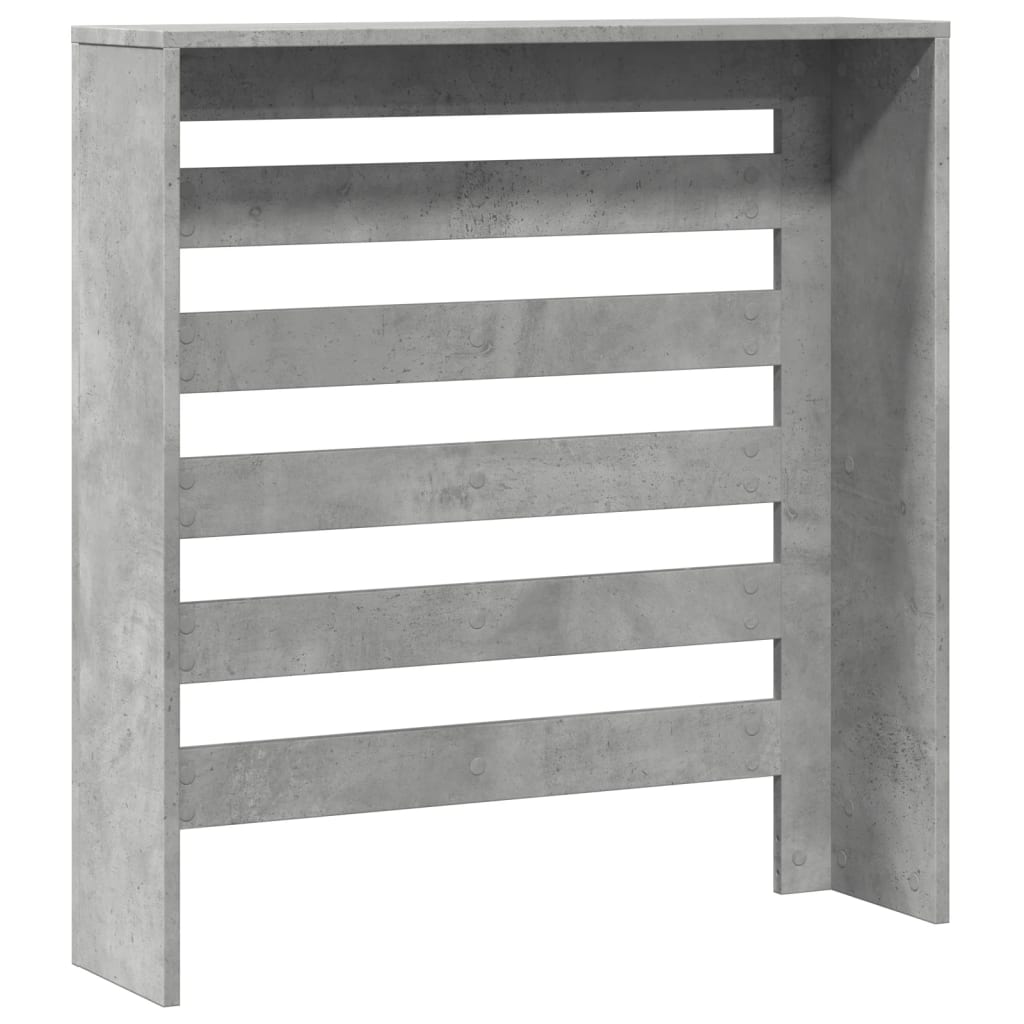 radiatorskjuler 78x20x82 cm konstrueret træ betongrå