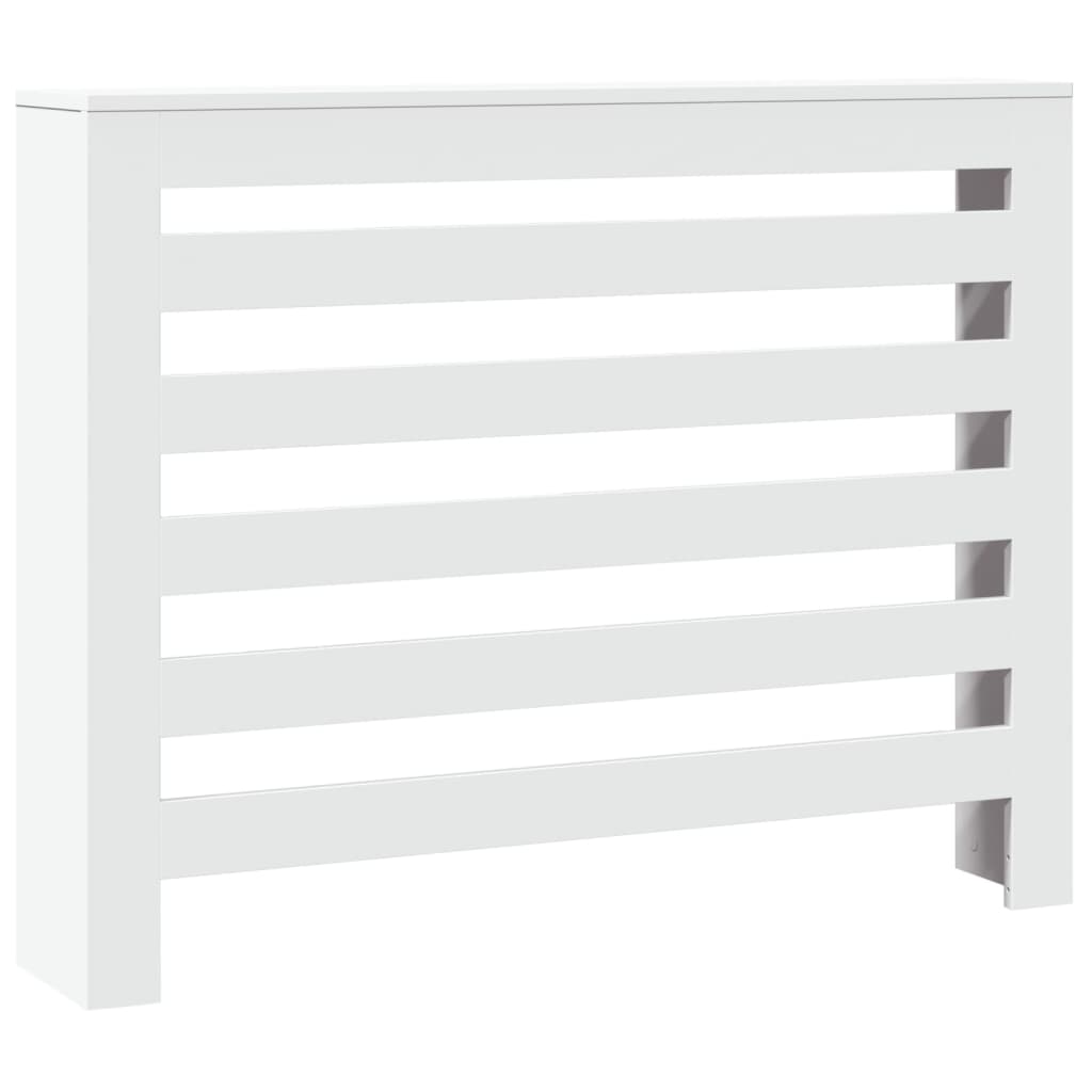 radiatorskjuler 104x20x82 cm konstrueret træ hvid