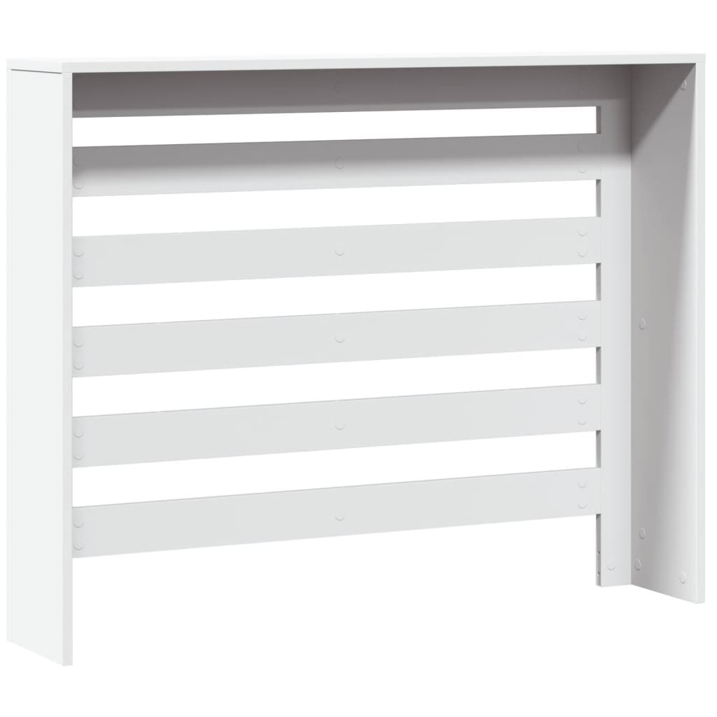 radiatorskjuler 104x20x82 cm konstrueret træ hvid