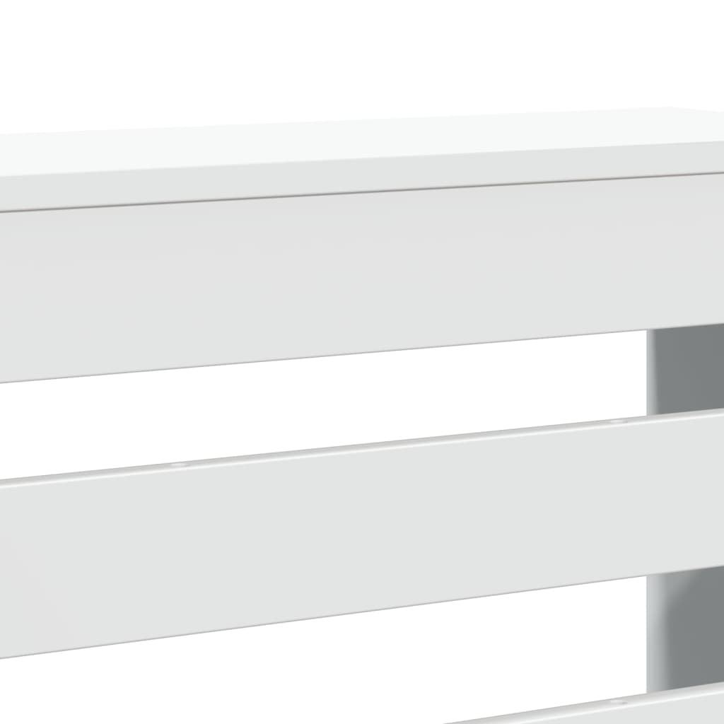 radiatorskjuler 104x20x82 cm konstrueret træ hvid
