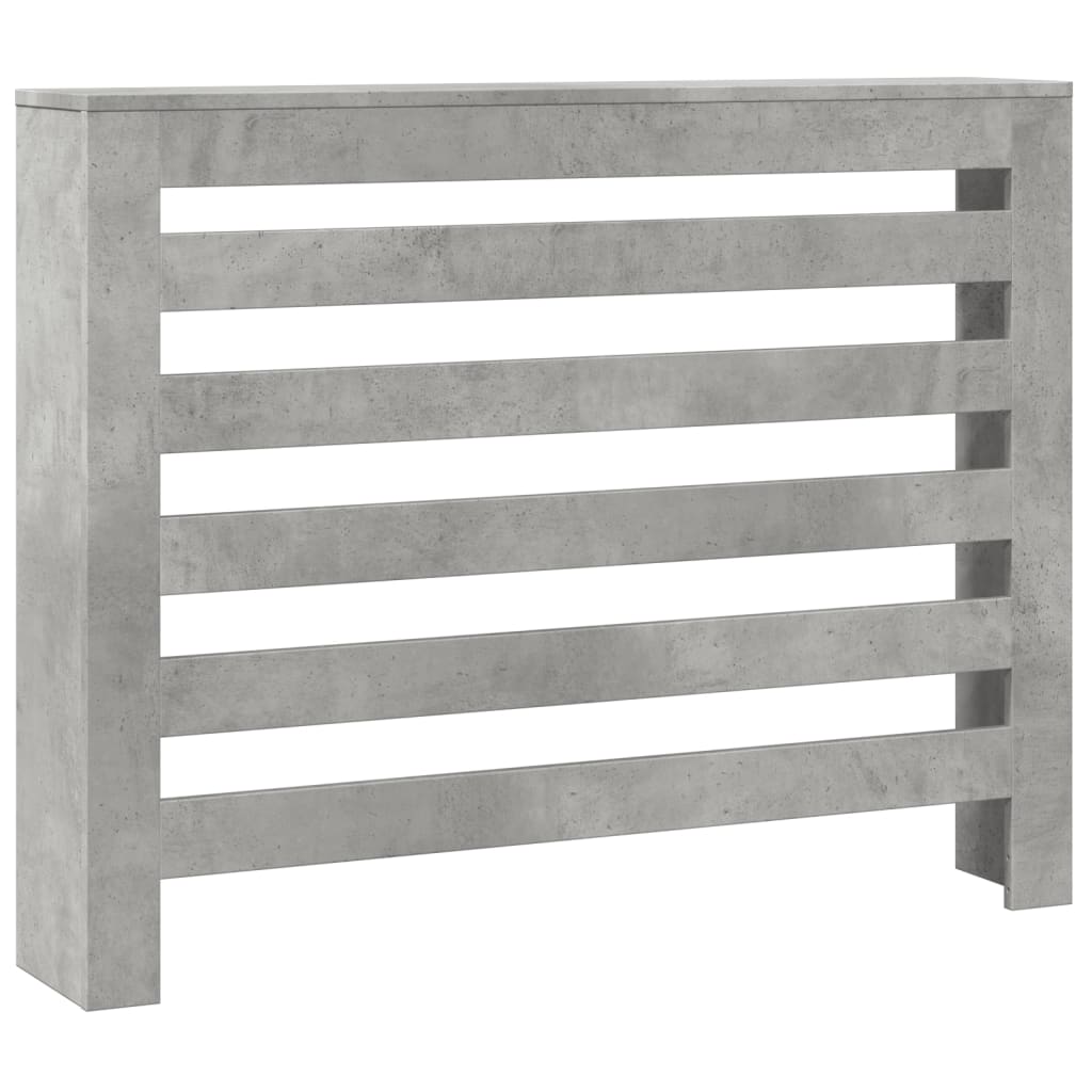 radiatorskjuler 104x20x82 cm konstrueret træ betongrå