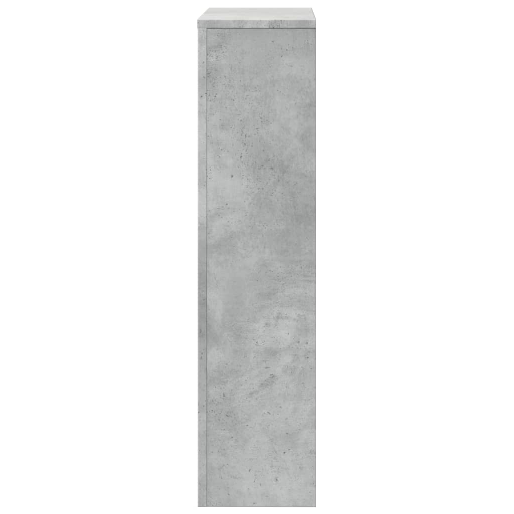 radiatorskjuler 104x20x82 cm konstrueret træ betongrå