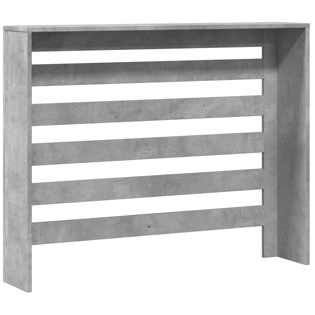 radiatorskjuler 104x20x82 cm konstrueret træ betongrå