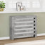 radiatorskjuler 104x20x82 cm konstrueret træ betongrå