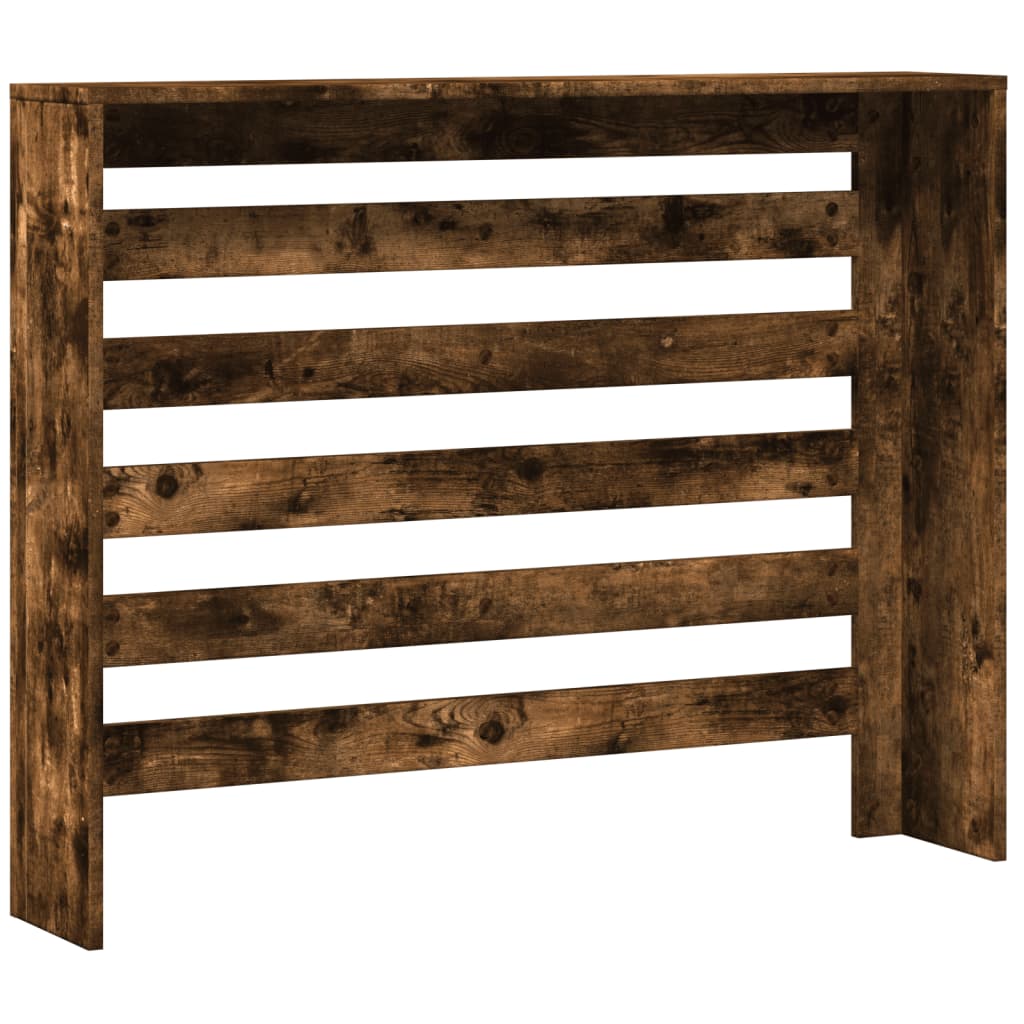 radiatorskjuler 104x20x82 cm konstrueret træ røget egetræsfarve