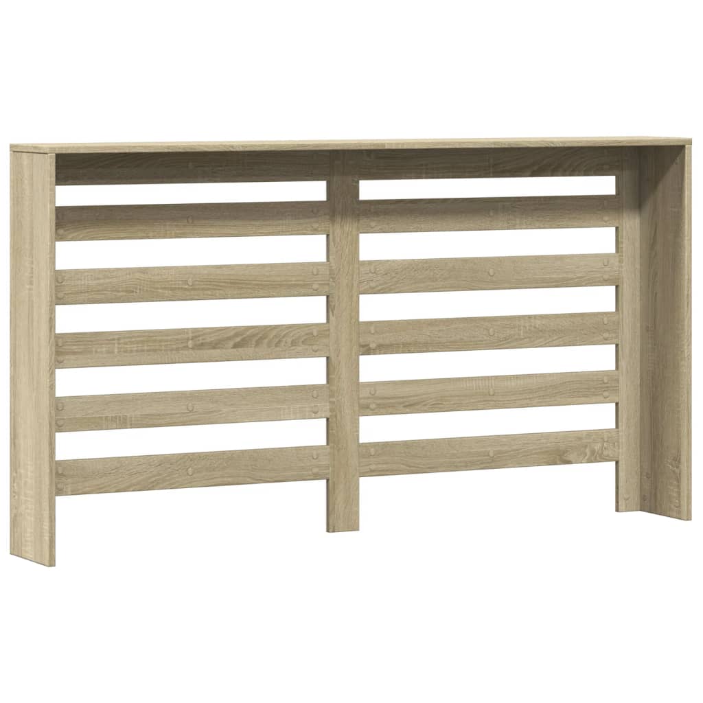 radiatorskjuler 149x20x82 cm konstrueret træ sonoma-eg