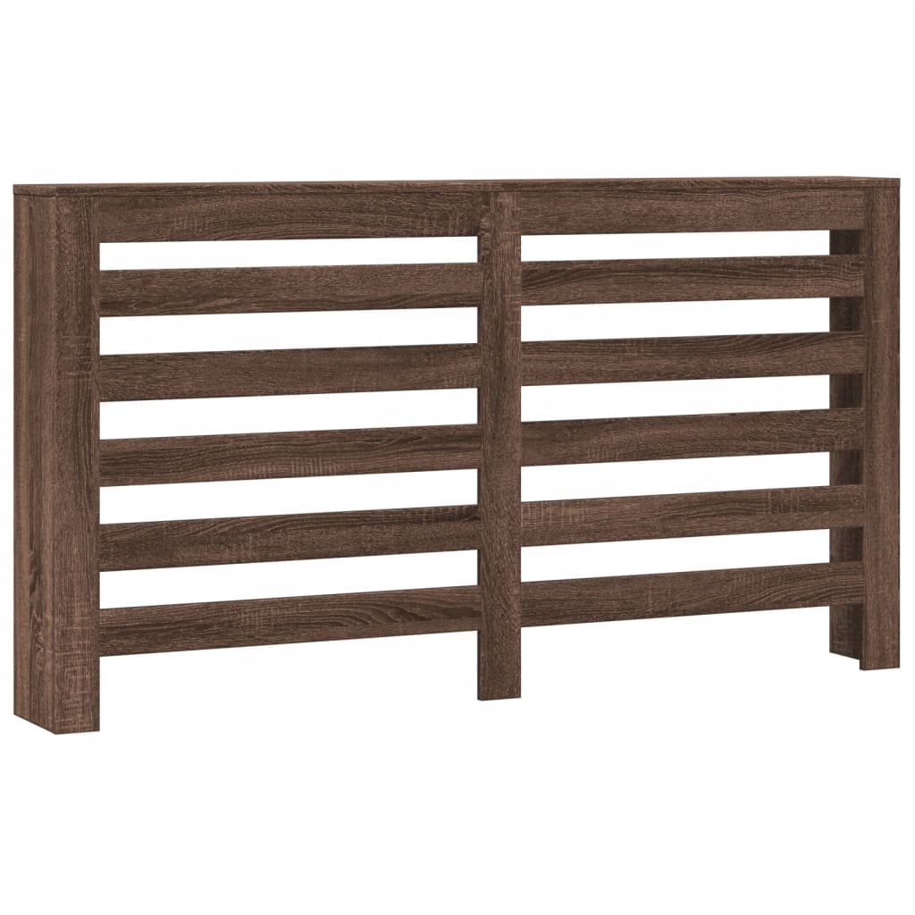 radiatorskjuler 149x20x82 cm konstrueret træ brun egetræ