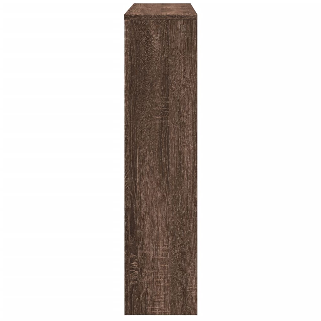 radiatorskjuler 149x20x82 cm konstrueret træ brun egetræ