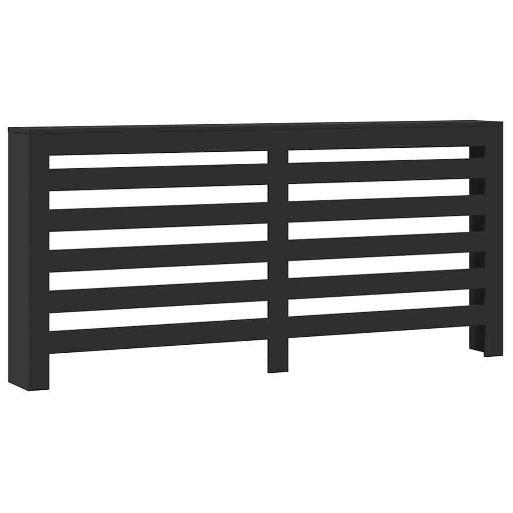 radiatorskjuler 175x20x82 cm konstrueret træ sort