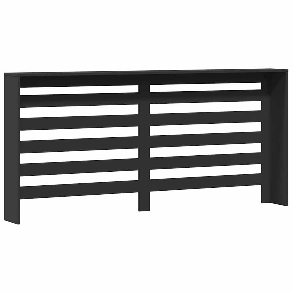 radiatorskjuler 175x20x82 cm konstrueret træ sort