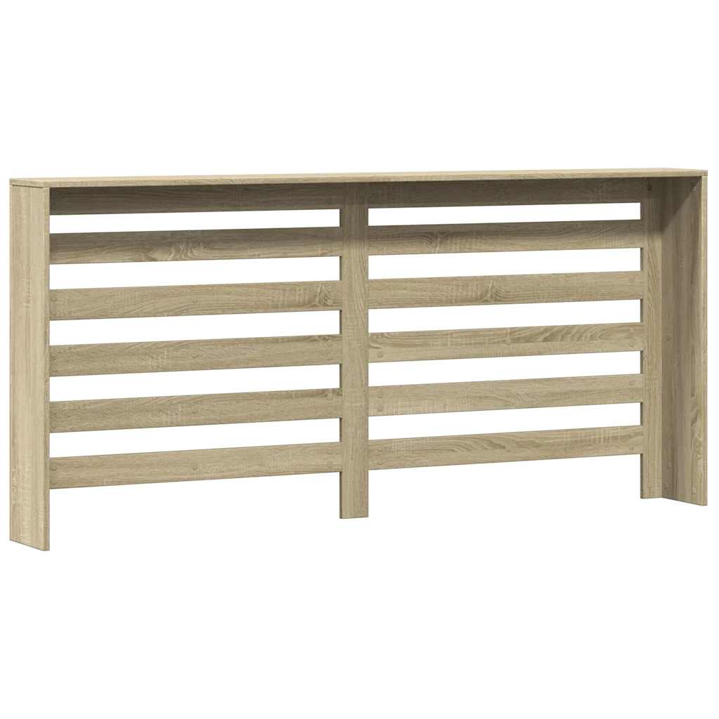 radiatorskjuler 175x20x82 cm konstrueret træ sonoma-eg