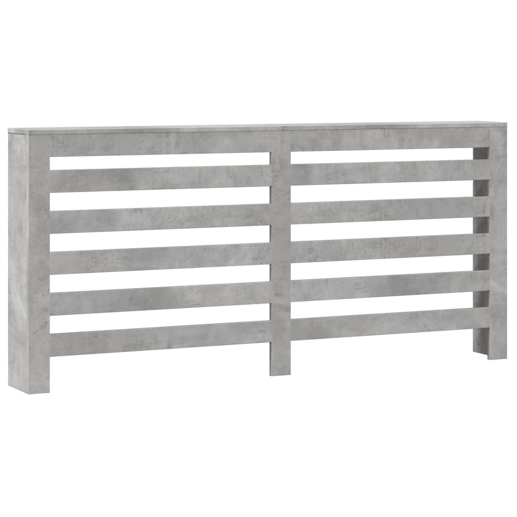 radiatorskjuler 175x20x82 cm konstrueret træ betongrå