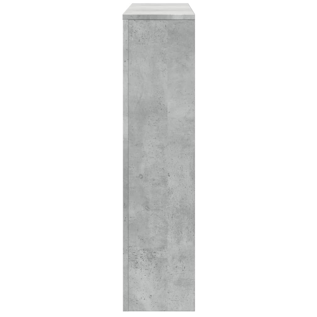 radiatorskjuler 175x20x82 cm konstrueret træ betongrå