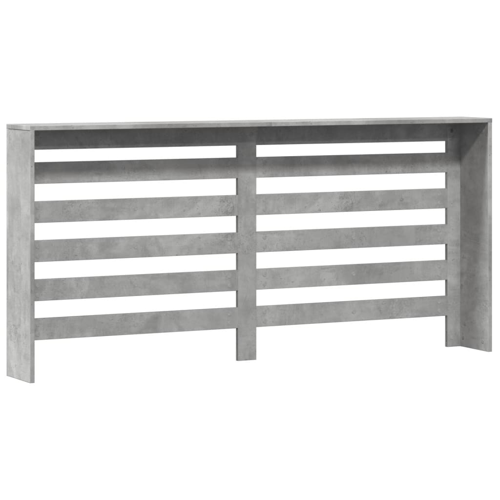 radiatorskjuler 175x20x82 cm konstrueret træ betongrå
