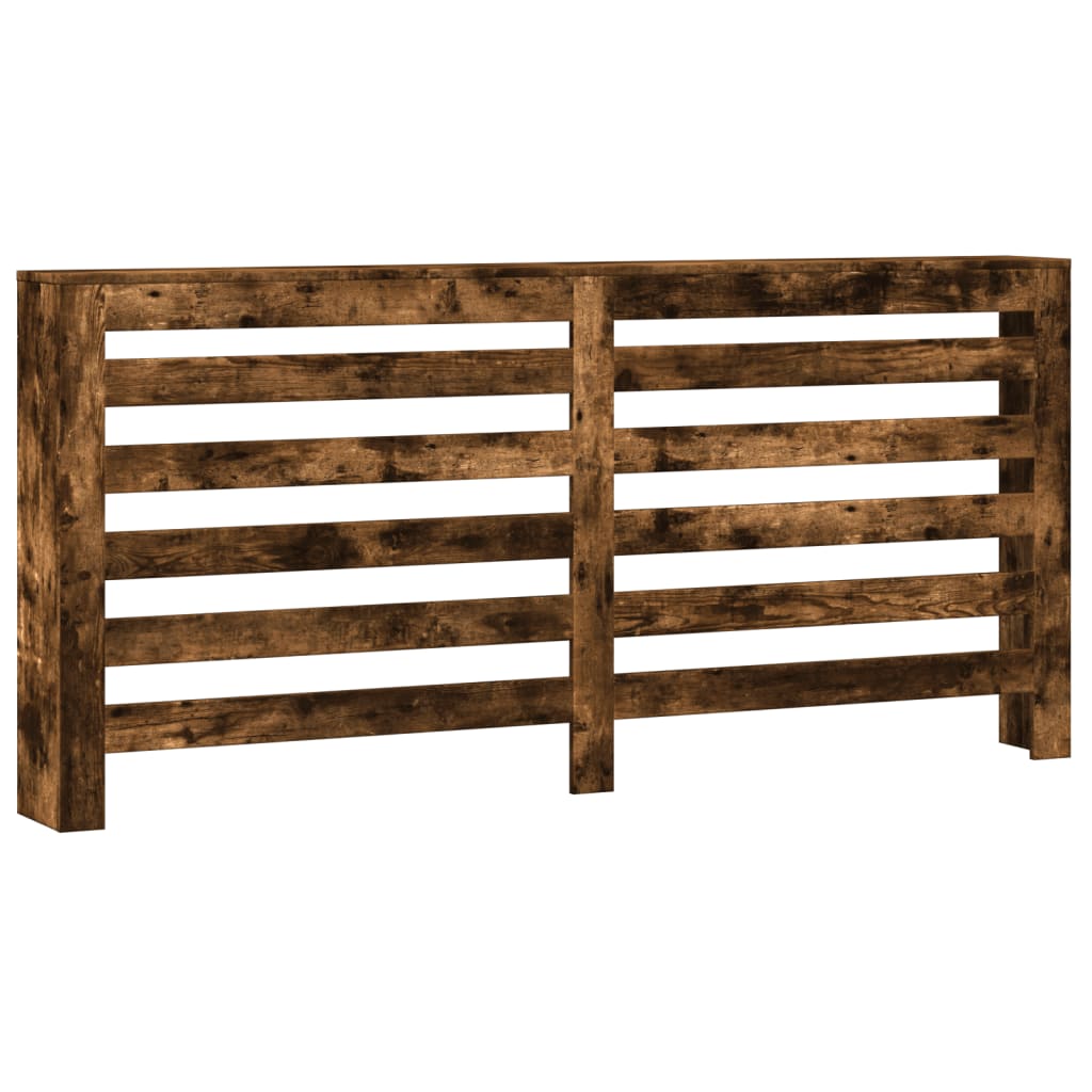 radiatorskjuler 175x20x82 cm konstrueret træ røget egetræsfarve