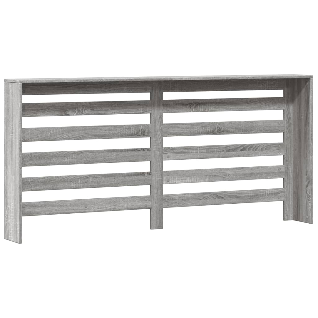 radiatorskjuler 175x20x82 cm konstrueret træ grå sonoma-eg