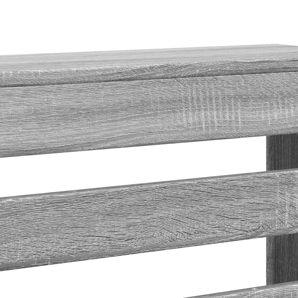 radiatorskjuler 175x20x82 cm konstrueret træ grå sonoma-eg