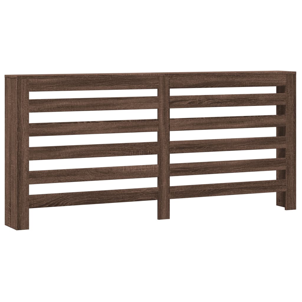 radiatorskjuler 175x20x82 cm konstrueret træ brun egetræsfarvet