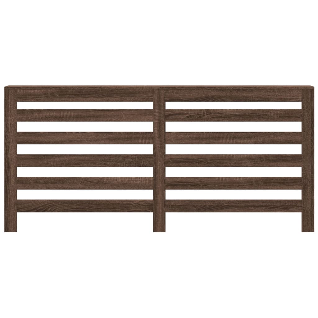 radiatorskjuler 175x20x82 cm konstrueret træ brun egetræsfarvet