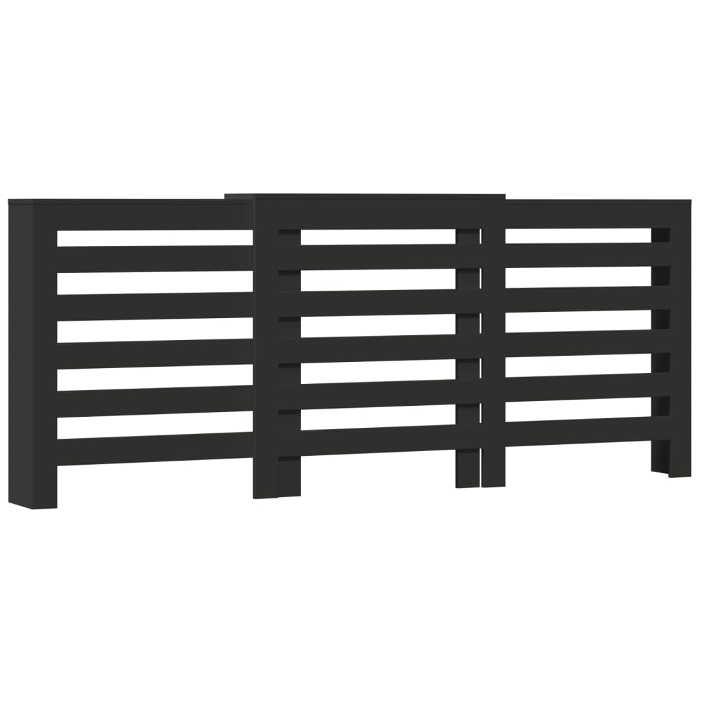 radiatorskjuler 205x21,5x83,5 cm konstrueret træ sort