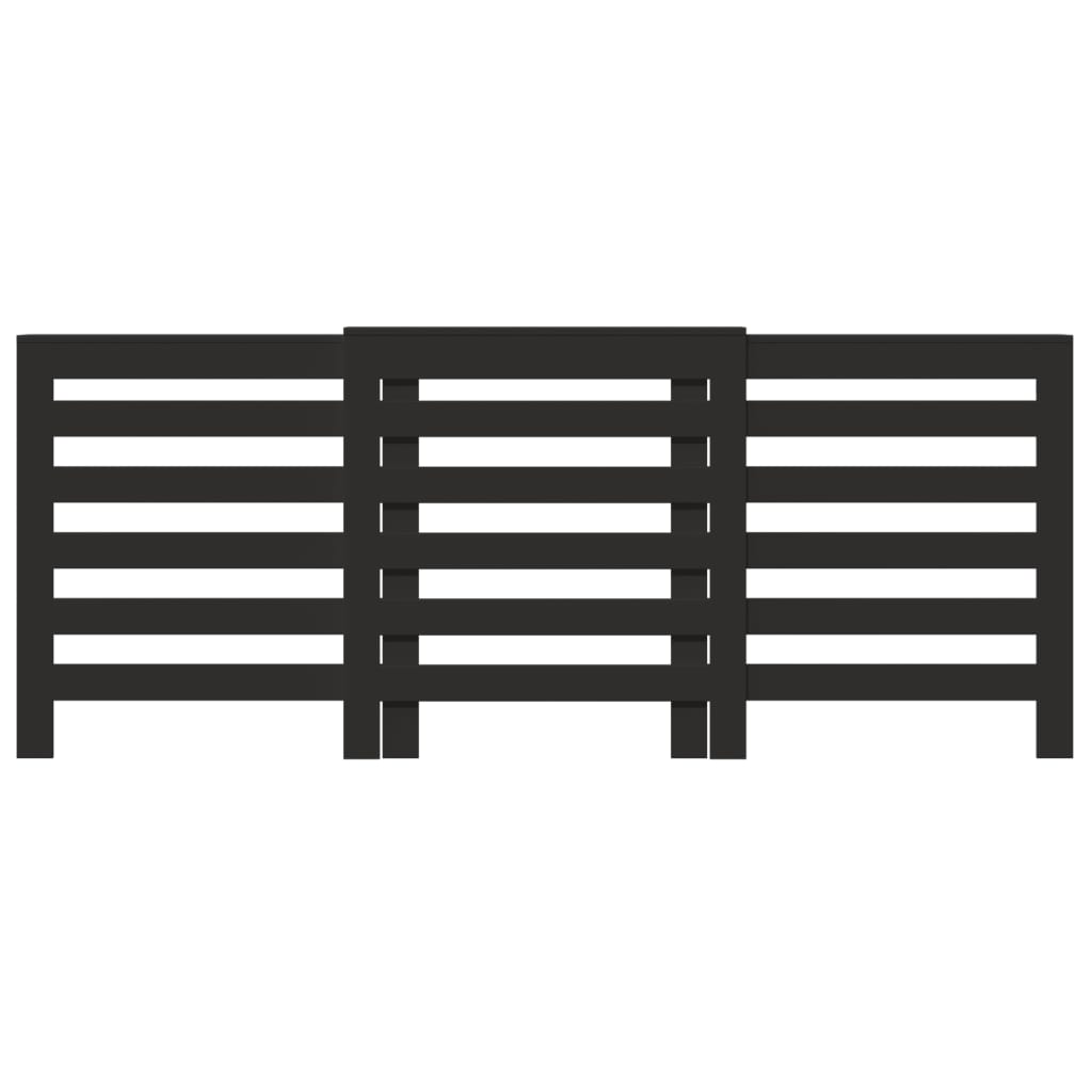 radiatorskjuler 205x21,5x83,5 cm konstrueret træ sort