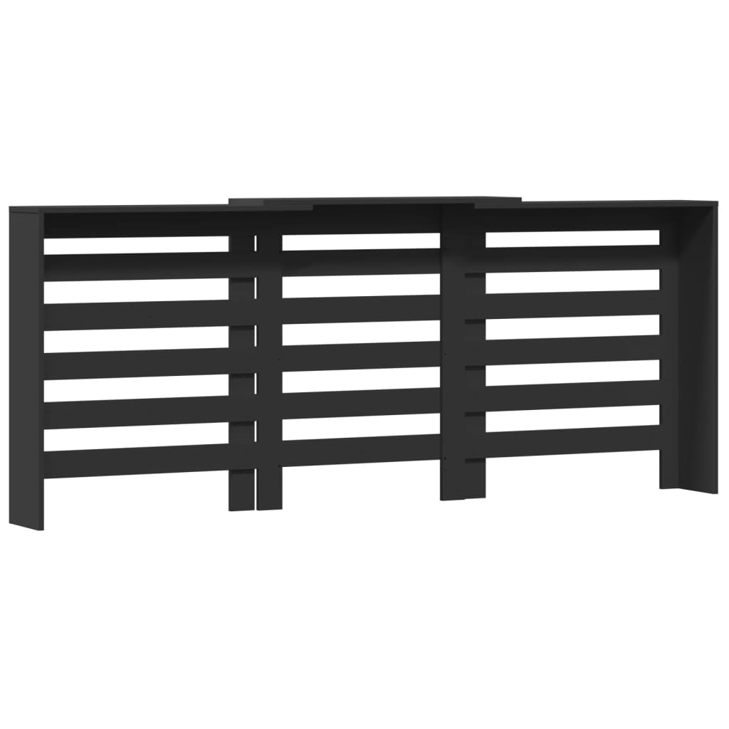 radiatorskjuler 205x21,5x83,5 cm konstrueret træ sort
