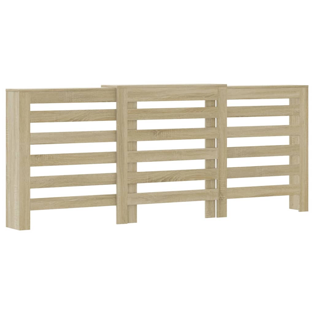 radiatorskjuler 205x21,5x83,5 cm konstrueret træ sonoma-eg