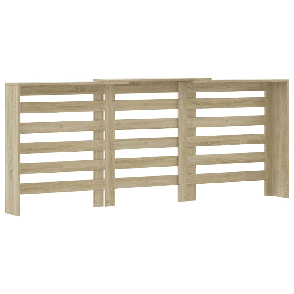 radiatorskjuler 205x21,5x83,5 cm konstrueret træ sonoma-eg