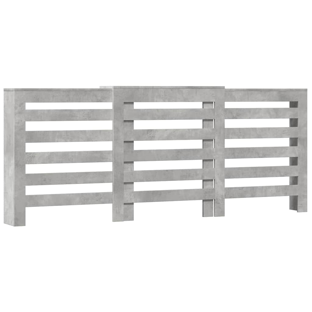 Radiatorcover Betongrå 205 x 21,5 x 83,5 cm Konstrueret træ