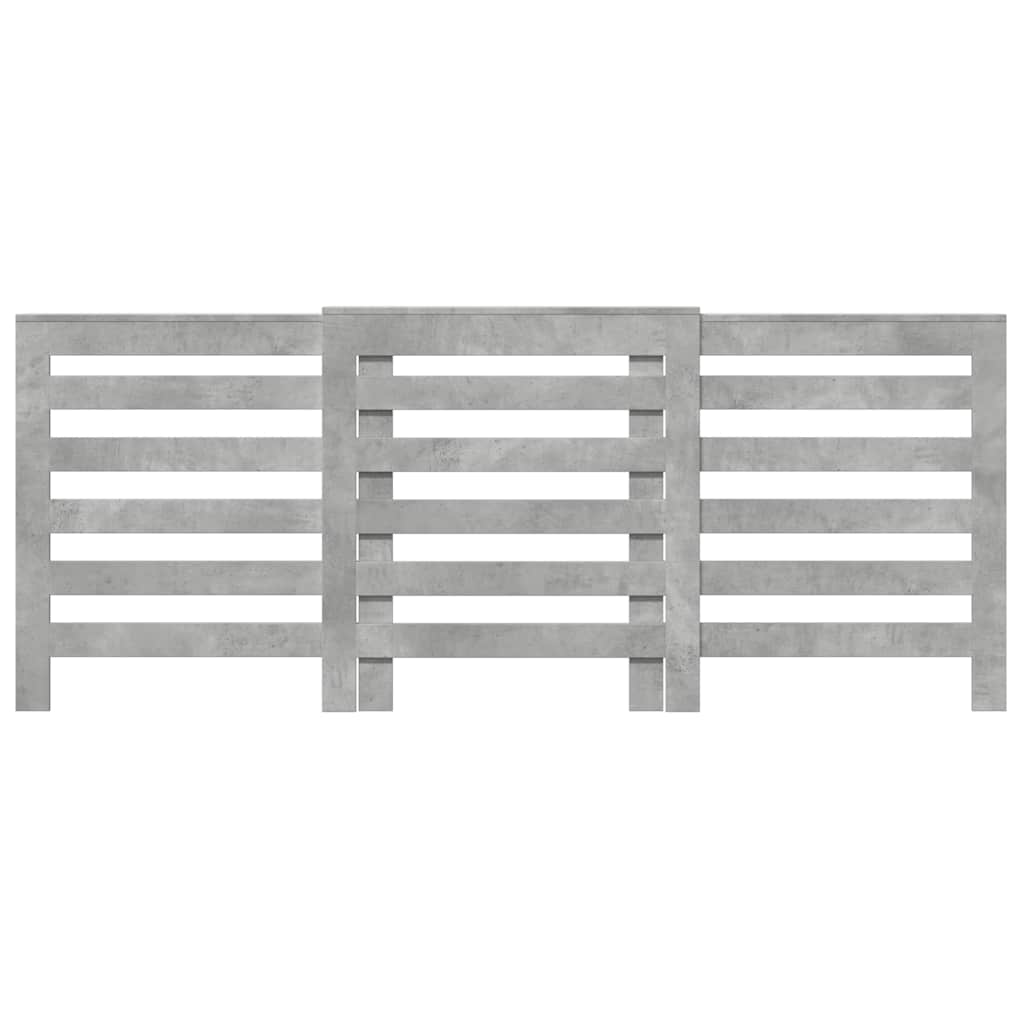 Radiatorcover Betongrå 205 x 21,5 x 83,5 cm Konstrueret træ