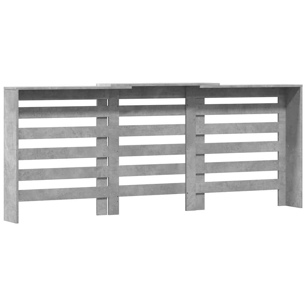Radiatorcover Betongrå 205 x 21,5 x 83,5 cm Konstrueret træ