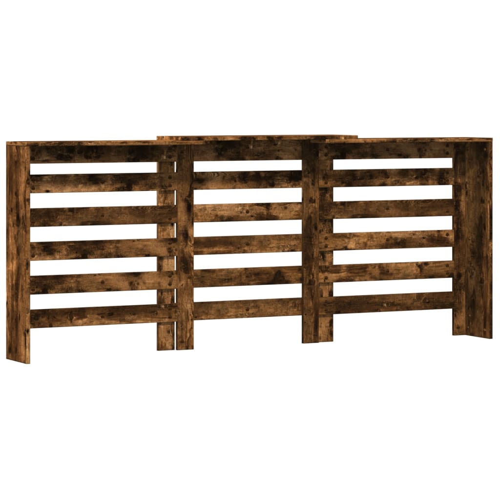 radiatorskjuler 205x21,5x83,5 cm konstrueret træ røget egetræ
