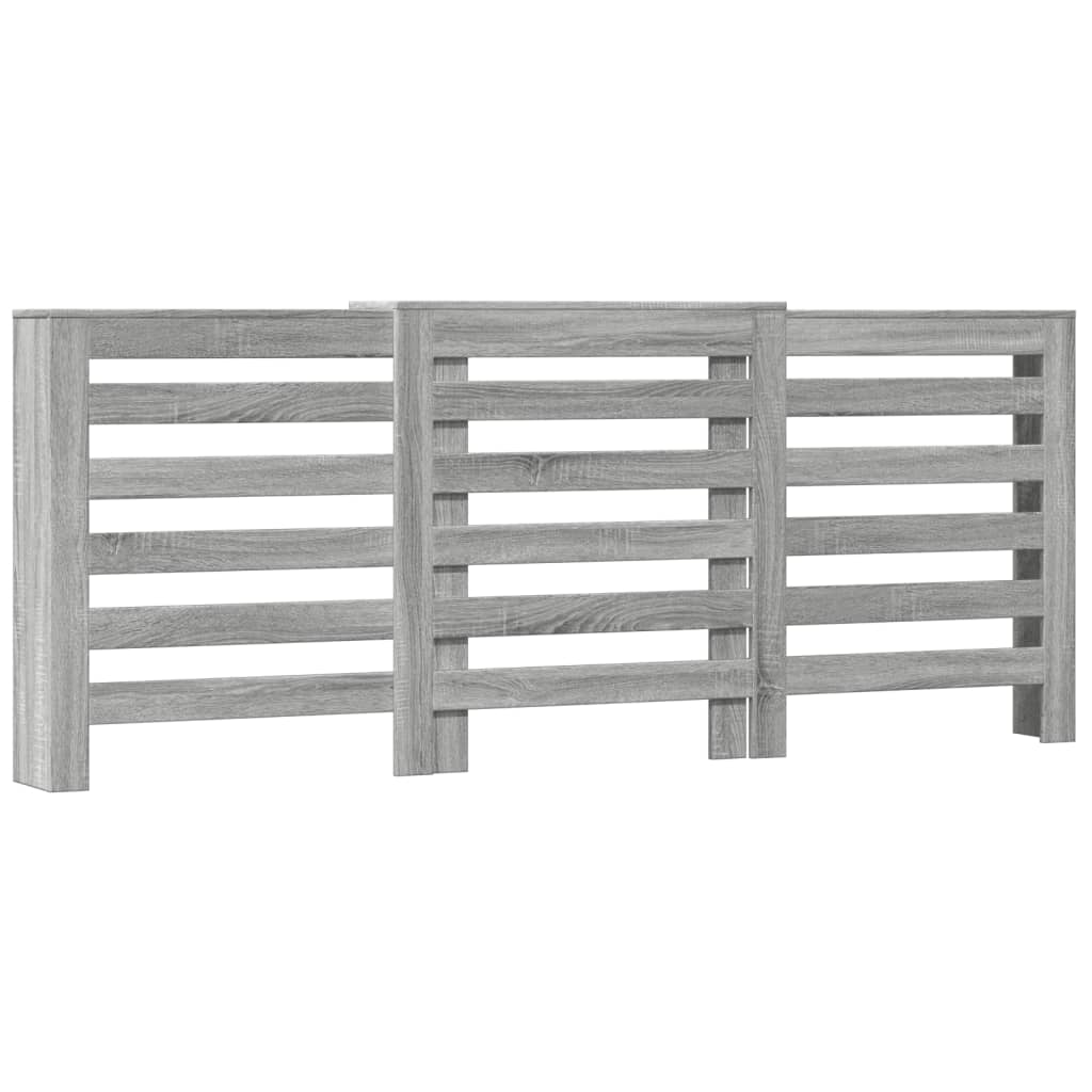 radiatorskjuler 205x21,5x83,5 cm konstrueret træ grå sonoma-eg