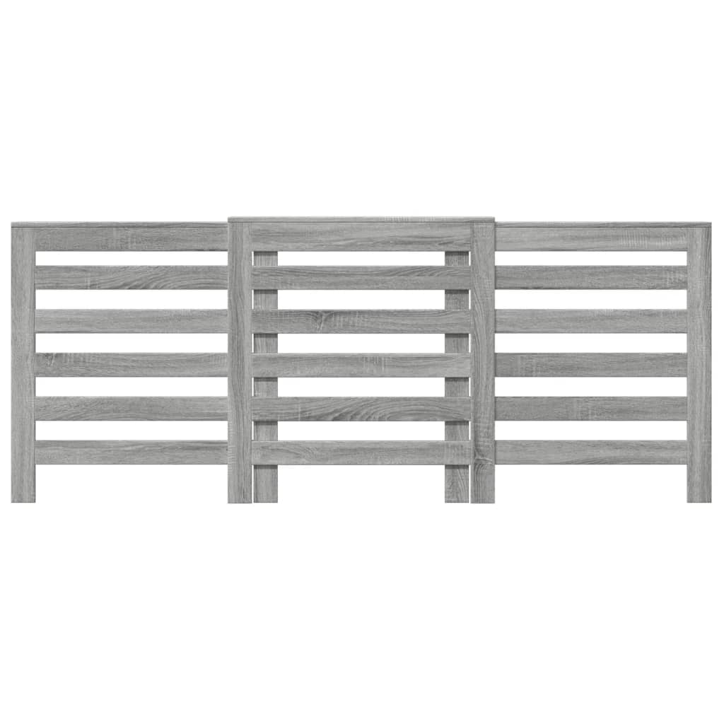 radiatorskjuler 205x21,5x83,5 cm konstrueret træ grå sonoma-eg