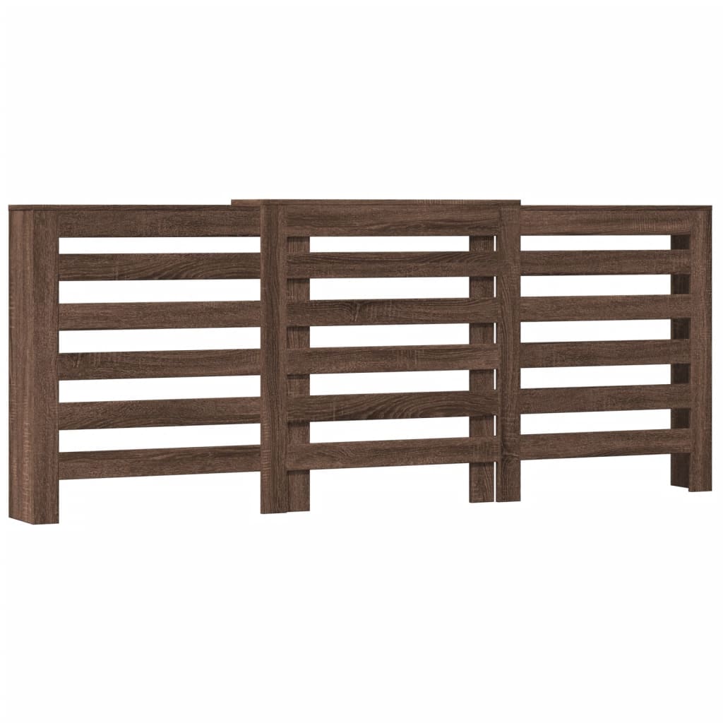 radiatorskjuler 78x20x82 cm konstrueret træ brun egetræ