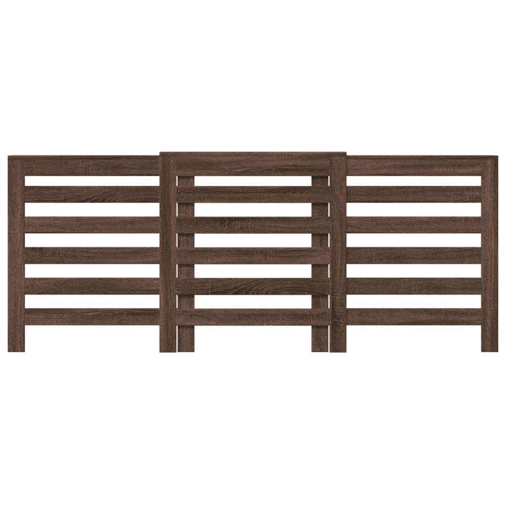 radiatorskjuler 78x20x82 cm konstrueret træ brun egetræ