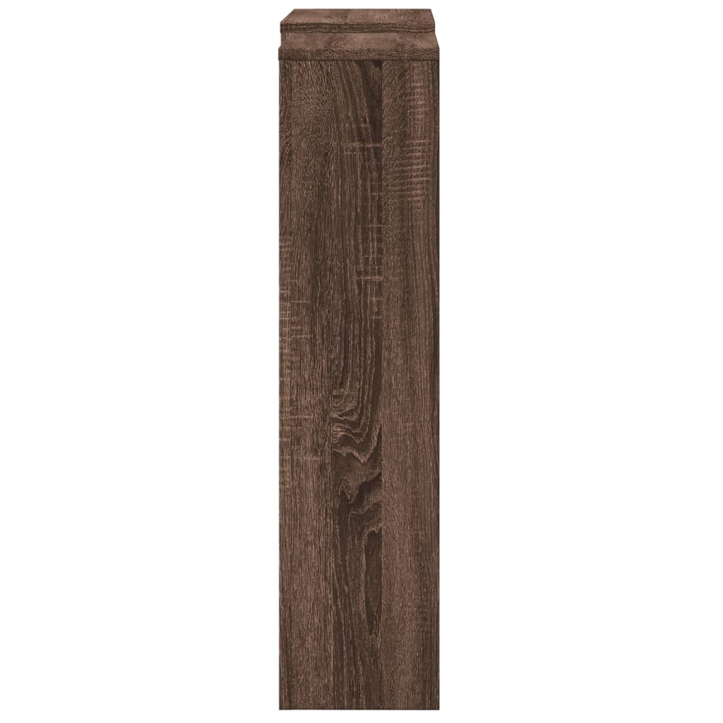radiatorskjuler 78x20x82 cm konstrueret træ brun egetræ