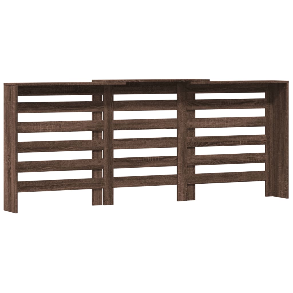 radiatorskjuler 78x20x82 cm konstrueret træ brun egetræ