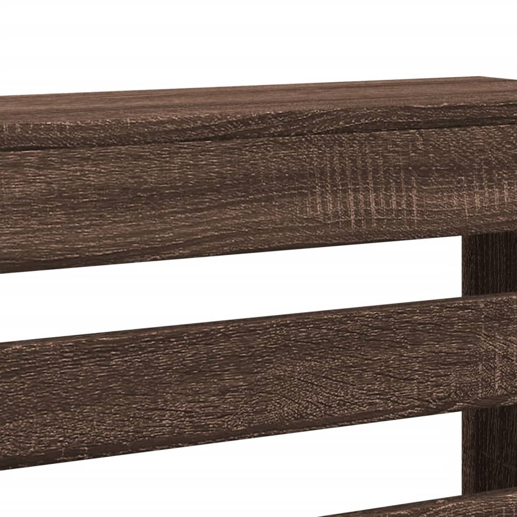 radiatorskjuler 78x20x82 cm konstrueret træ brun egetræ
