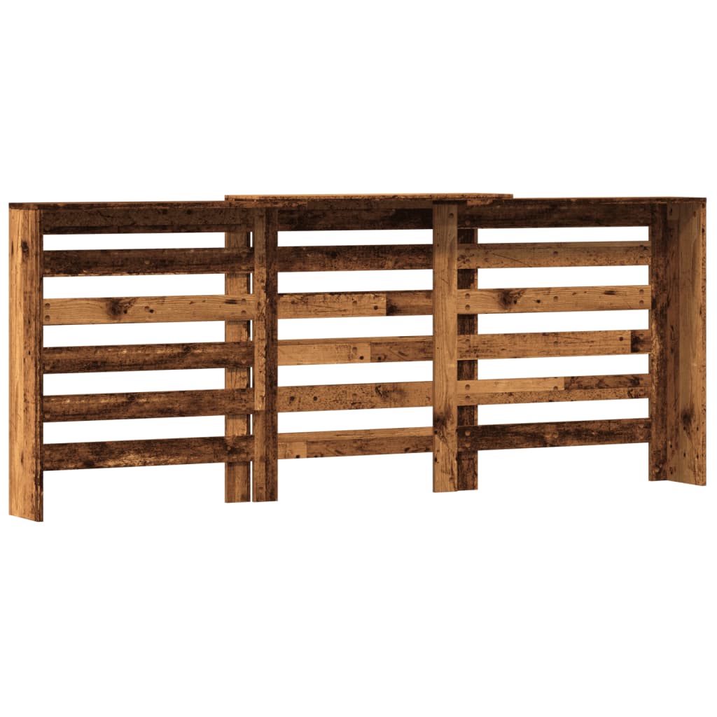 radiatorskjuler 205x21,5x83,5 cm konstrueret træ antikt træ