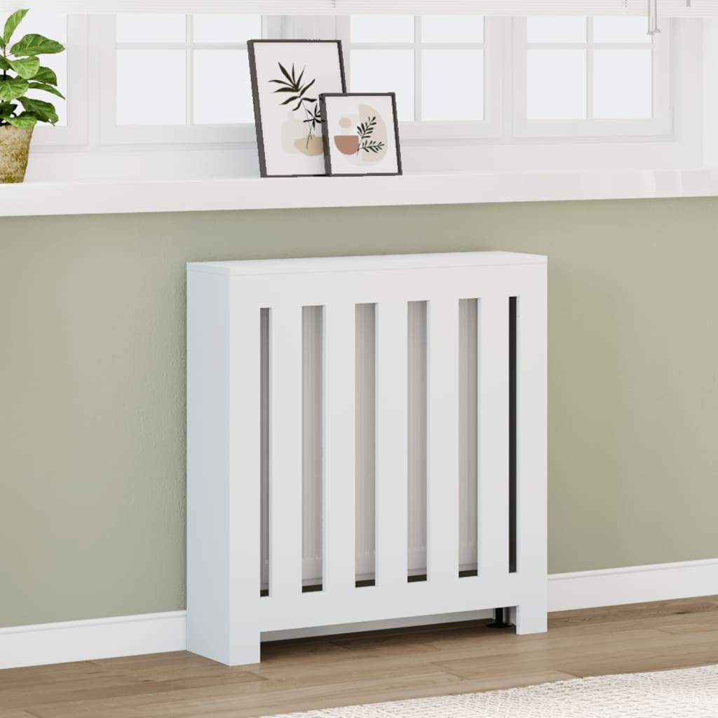 radiatorskjuler 78x20x82 cm konstrueret træ hvid